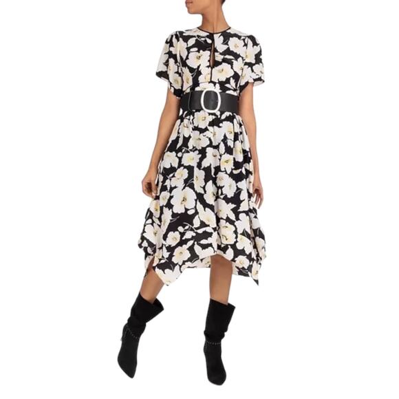 ba&sh Fairy Floral Midi Dress - Black - 0 (US 4) - Picture 6 of 16